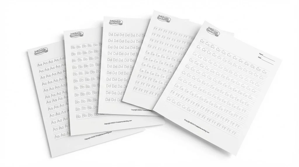 Preview of Printable Alphabet Tracing Worksheets showing A-Z letter practice