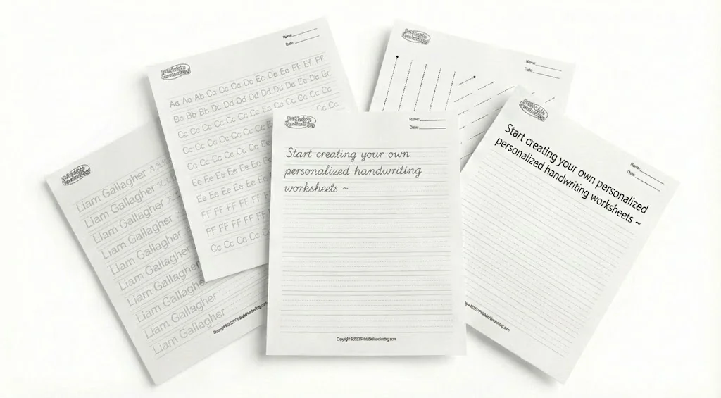 Collection of Free Handwriting Worksheet Generators