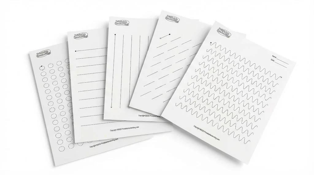 Preview of Tracing Lines Worksheets showing pre-writing patterns