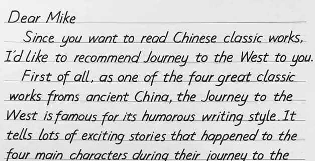 Handwriting with clear segmentation between letters