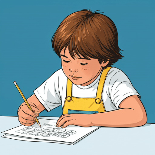 Handwriting improvement illustration - worksheet preview