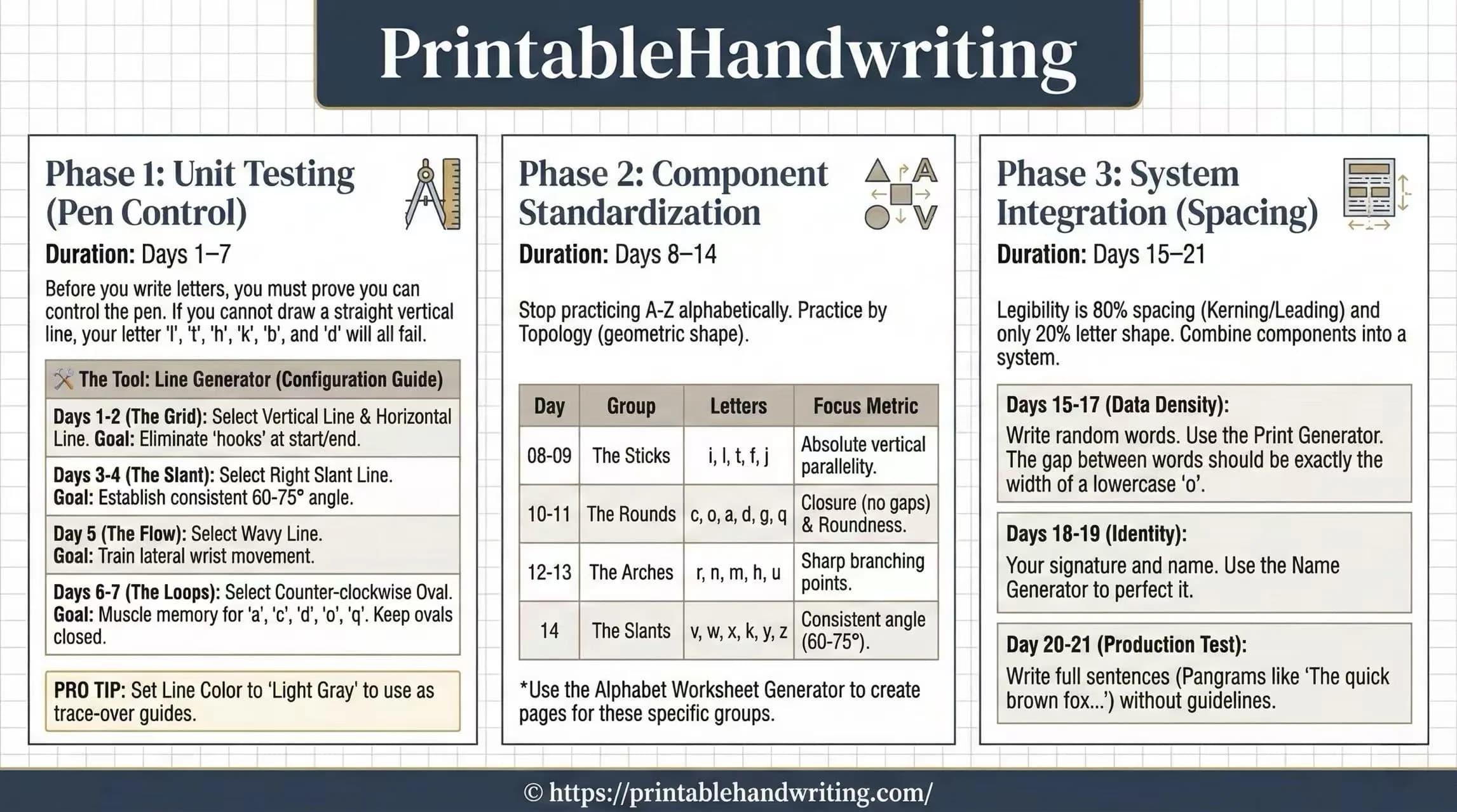 21-Day Handwriting Challenge: A Full Schedule for Muscle Memory