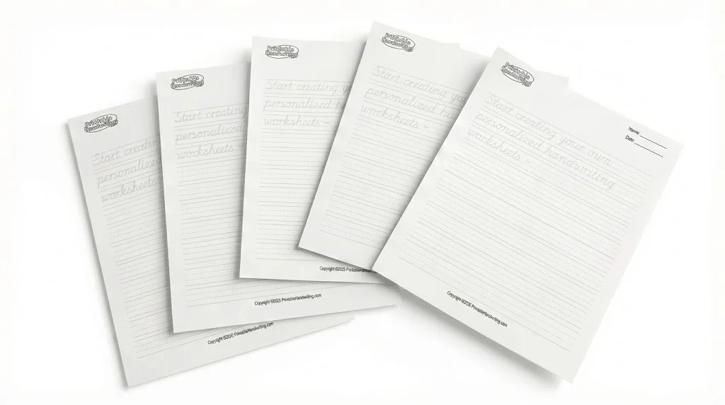 Preview of Cursive Handwriting Worksheets showing connected script practice