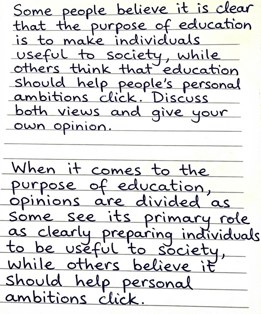 Handwriting where 'clear' looks like 'dear' due to bad spacing