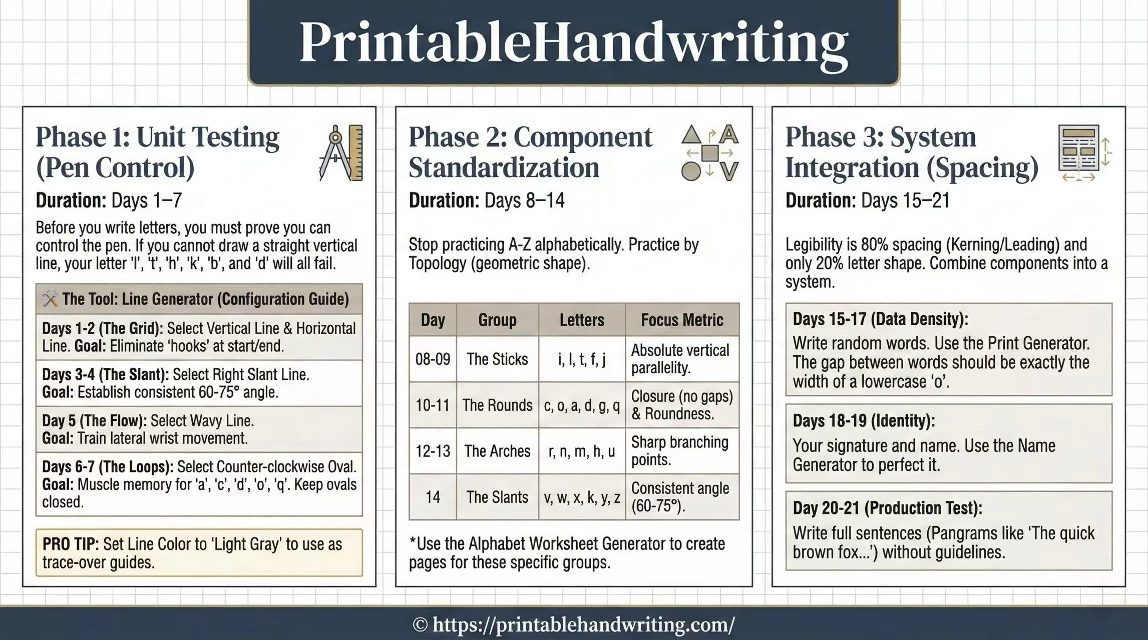 The 21-Day Handwriting Refactoring Protocol: A Data-Driven Schedule